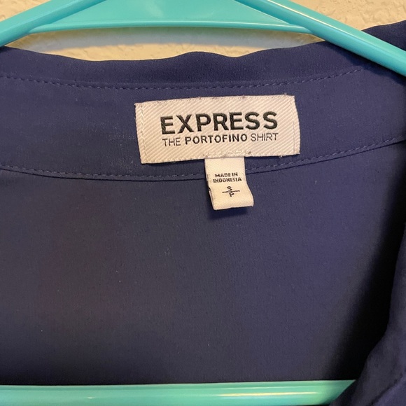 Express navy blue button down - Picture 2 of 3